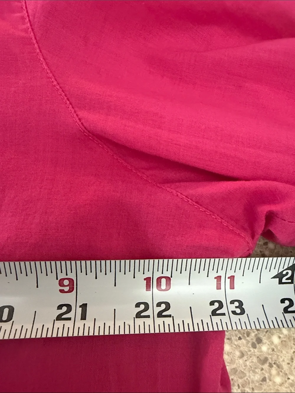 Liz Claiborne Hot Pink Button-Front Shirt